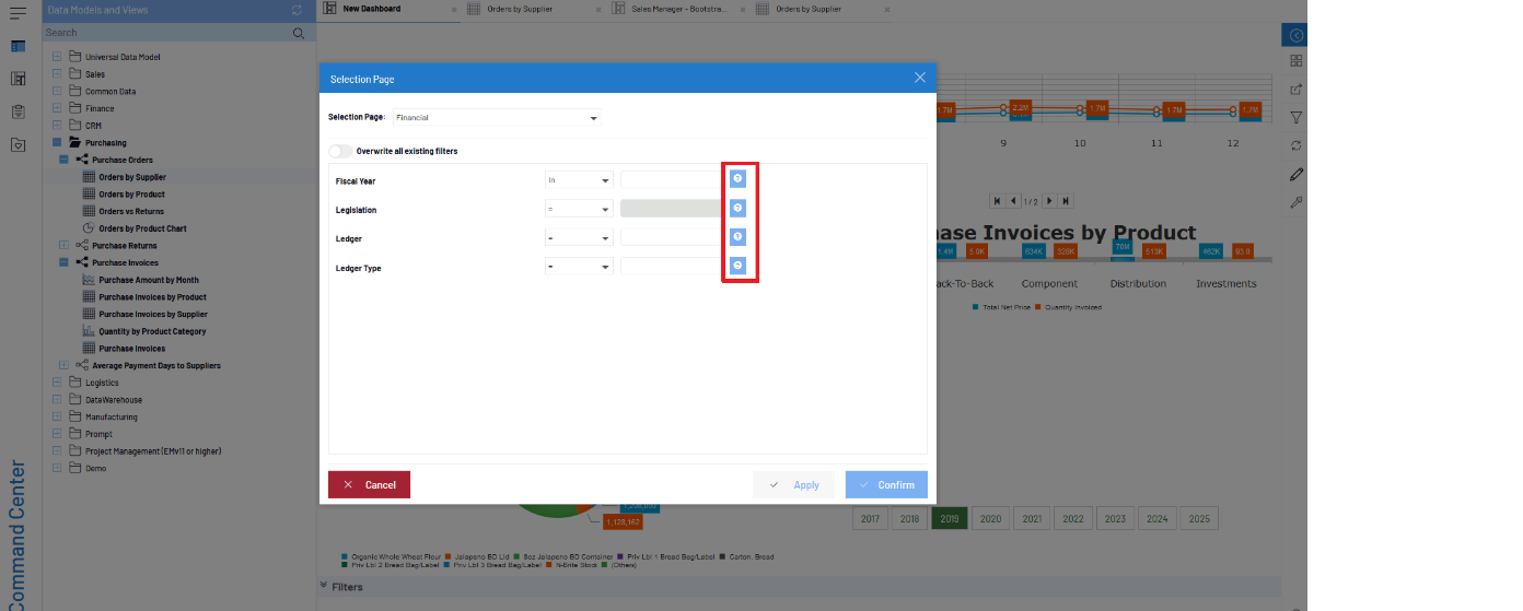 Dashboard Filtering In Sage Enterprise Intelligence SEI Sage X3