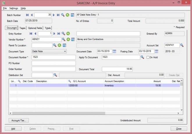 Payment applied against credit note in Sage 50 is migrated as Debit ...