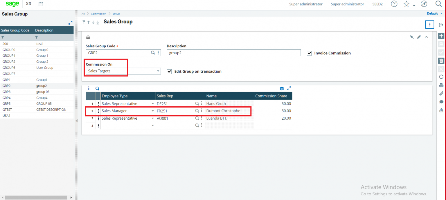 Dashboard feature of sales commission module. - Sage X3 – Tips, Tricks ...