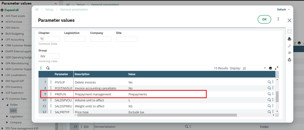 Parameter Values